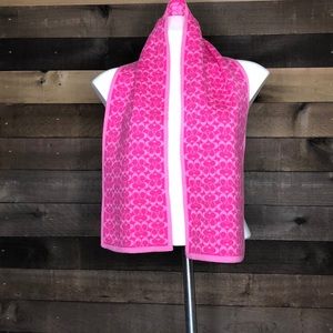 Coach Pink Two Tone Signature C Scarf